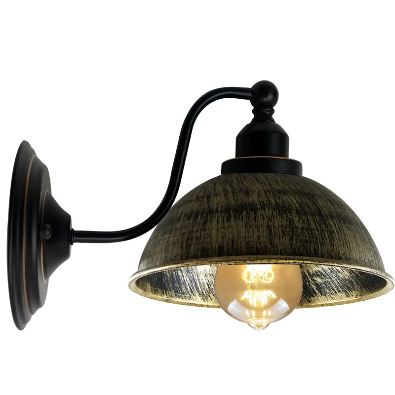 Vintage Farmhouse Wandleuchte – Industrie Wandlampe Bett | Ø 21cm | E27 ~3822