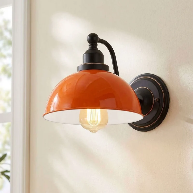 Vintage Farmhouse Wandleuchte – Industrie Wandlampe Bett | Ø 21cm | E27 ~3822