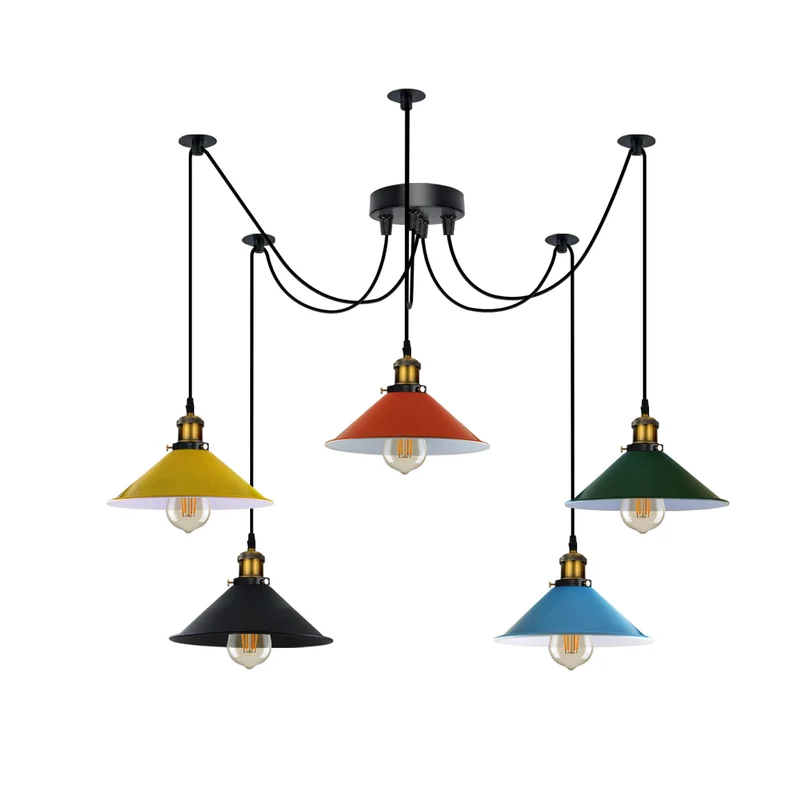 Vintage Industrial Spinnenlampe Deckenleuchte~3084