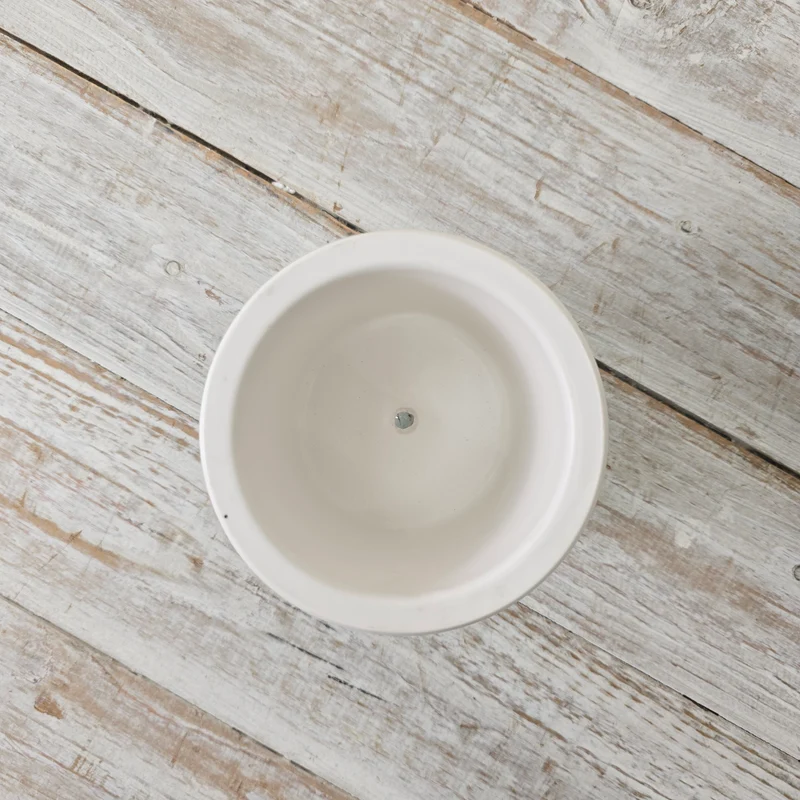 Übertopf Blumentopf Malga 12,5cm Mit Glasbehälter Weiß Glas Deko