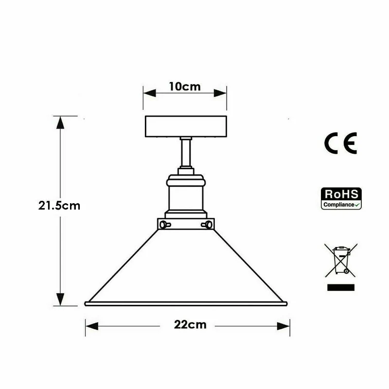 Exklusive Designer Deckenleuchten E27 Lampenschirm aus Metall~2983