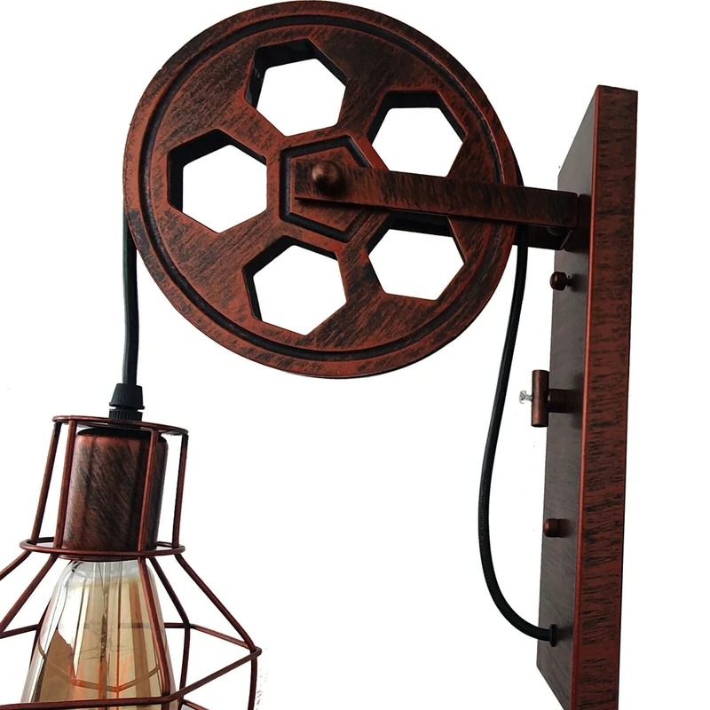 Vintage Industrial Rétro Applique Murale en Métal Lumière
