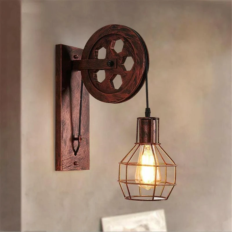 Vintage Industrial Rétro Applique Murale en Métal Lumière