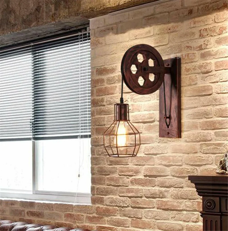 Vintage Industrial Rétro Applique Murale en Métal Lumière