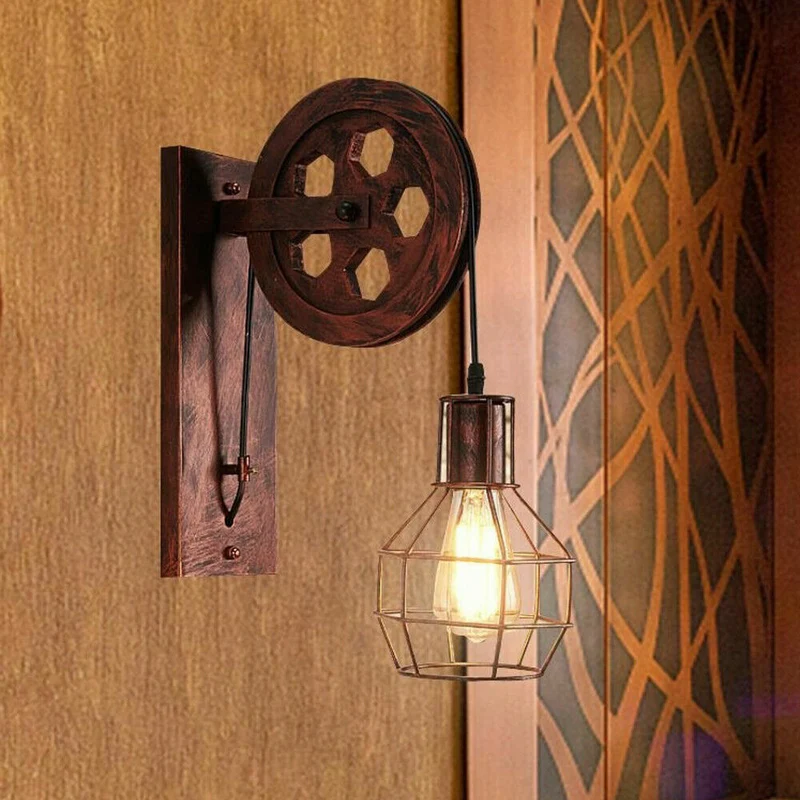 Vintage Industrial Rétro Applique Murale en Métal Lumière