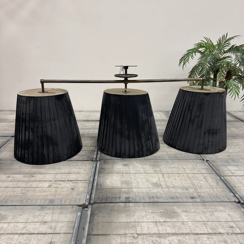 Deckenlampe Schwarz Gold 3 Flammig Designlampe Groß Gebraucht Lampe