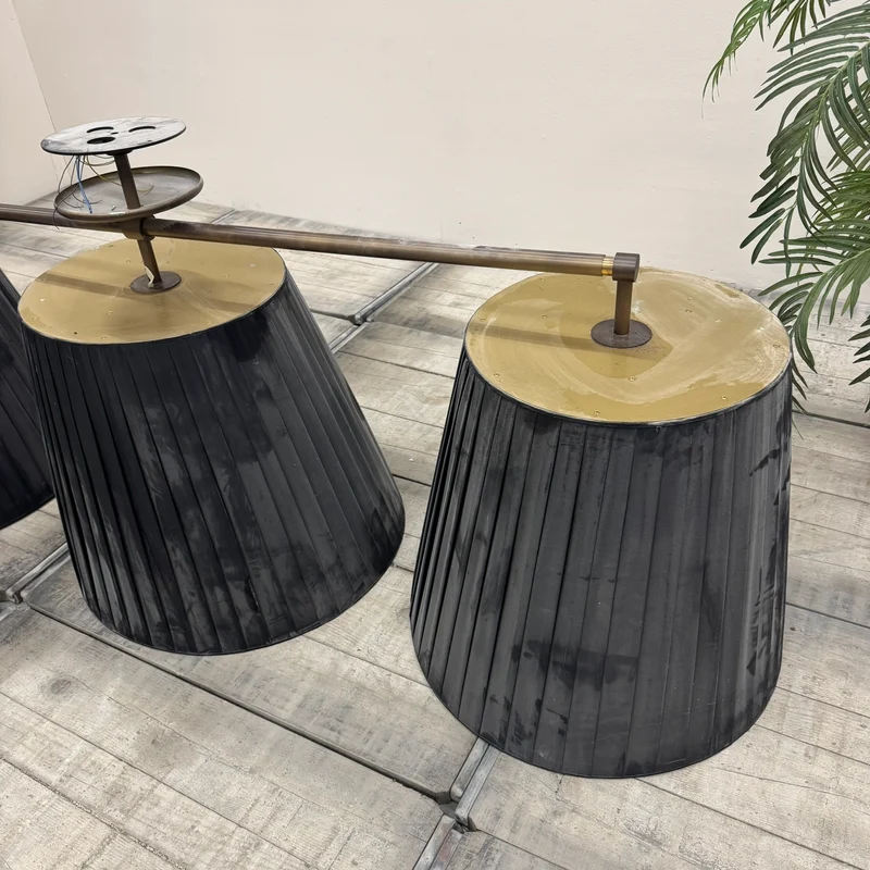 Deckenlampe Schwarz Gold 3 Flammig Designlampe Groß Gebraucht Lampe