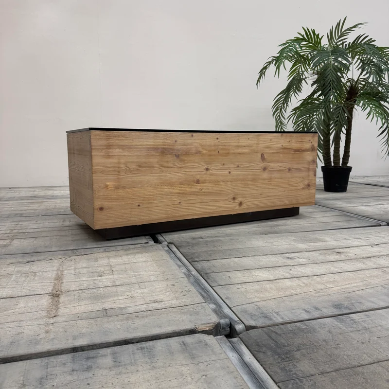Lowboard Braun Schwarz Holz TV Board Couchtisch Gebraucht