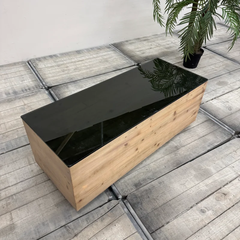 Lowboard Braun Schwarz Holz TV Board Couchtisch Gebraucht