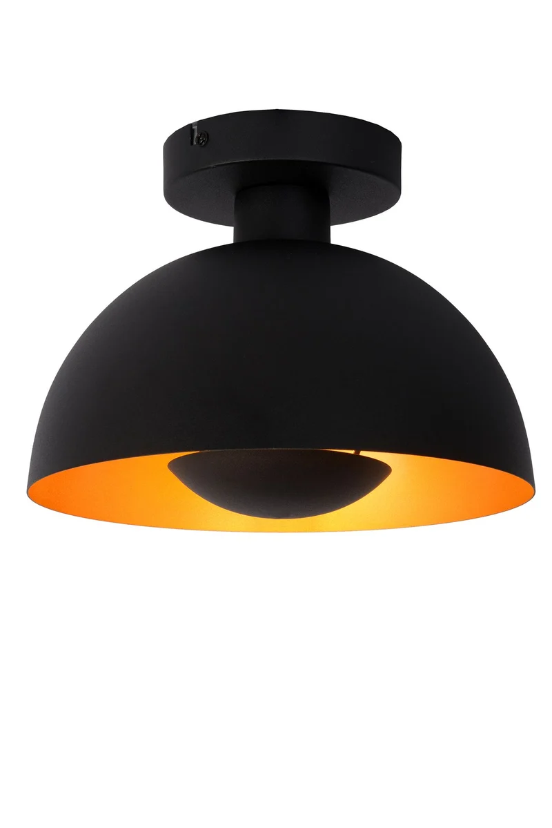 Deckenleuchte Siemon halbrund Ø 25cm dimmbar Stahl