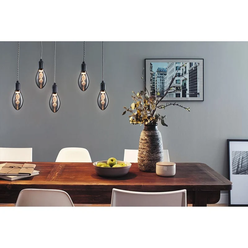 E27 3,5W LED Birne Helix Rauchglas 1800K Goldlicht