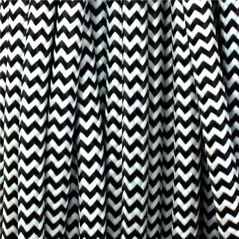 Vintage Farben stromkabel schwarz Zig-Zag Pendelleuchte~2667
