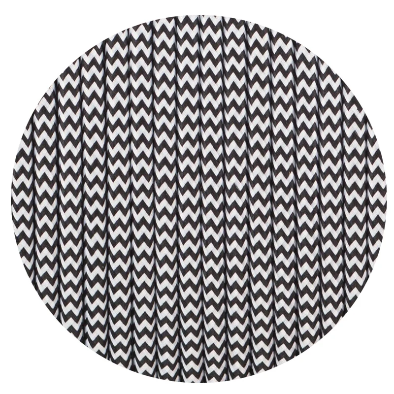 Vintage Farben stromkabel schwarz Zig-Zag Pendelleuchte~2667