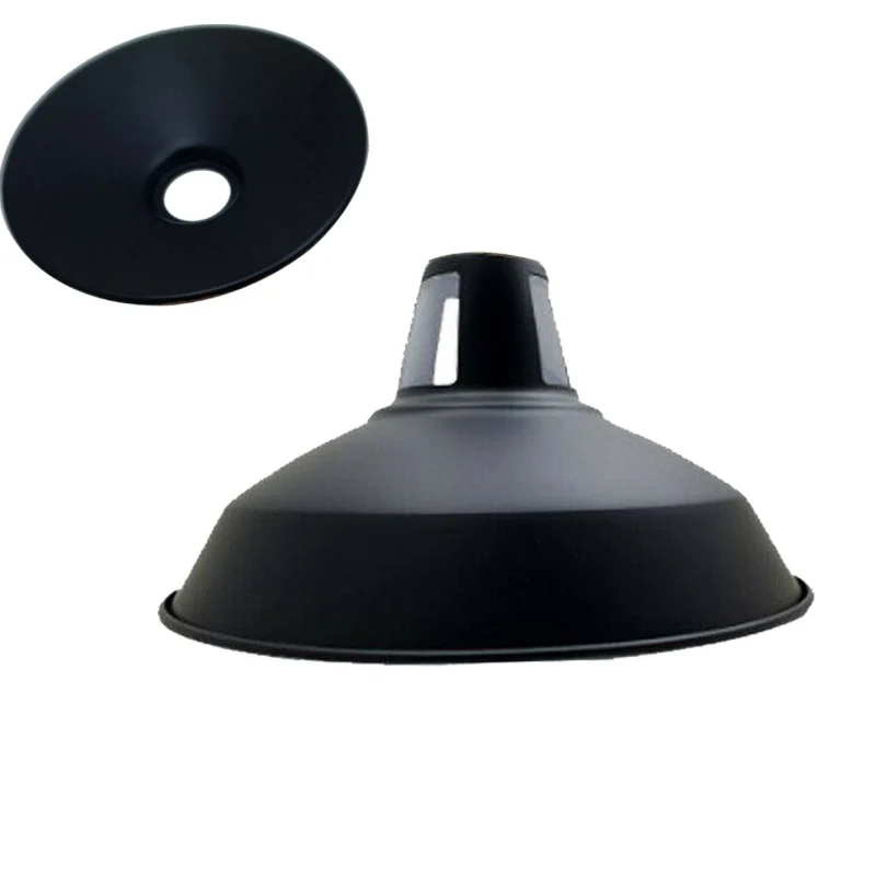 All Seasons Life Metall-Lampenschirm Schwarz 30cm Easy Fit ~1728