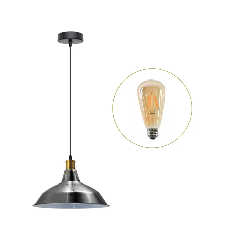 Pendelleuchte esstisch modern|stain nickel| Ø30cm |E27~2991