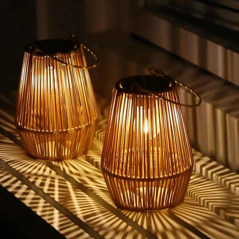 Handgemaakte Solar Lantaarn voor Tuin Waterdicht Buitenverlichting LED Sfeerverlichting Tuindecoratie Zonne-energie | Sansoti