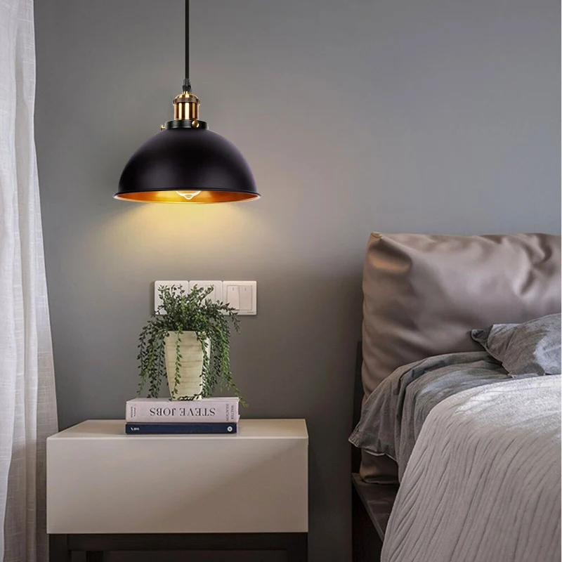 Schwarz Pendelleuchte Mit höhenverstellbare 95cm Kabel~3071