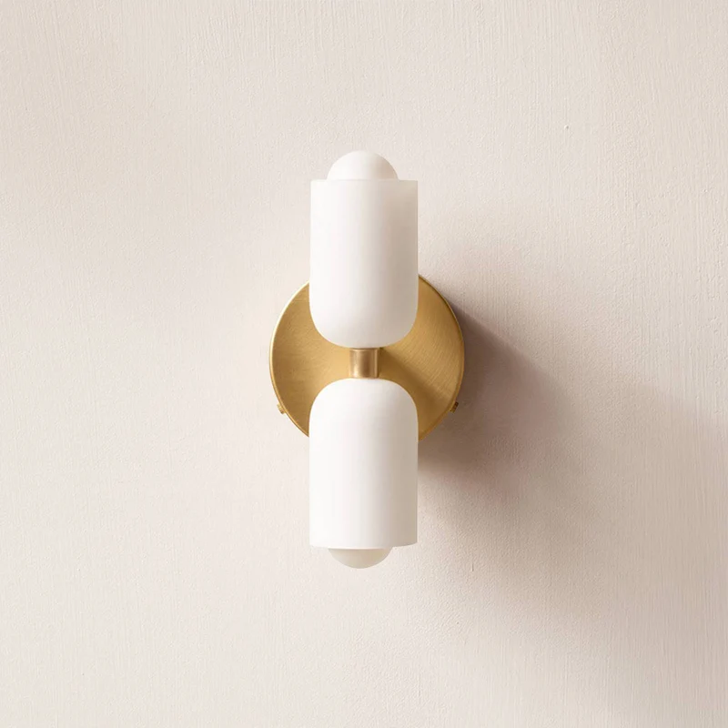 Wandlamp met Dubbele Acryl Kappen – Stijlvolle Up & Down Verlichting voor Hal Slaapkamer Woonkamer Gang | Sansoti