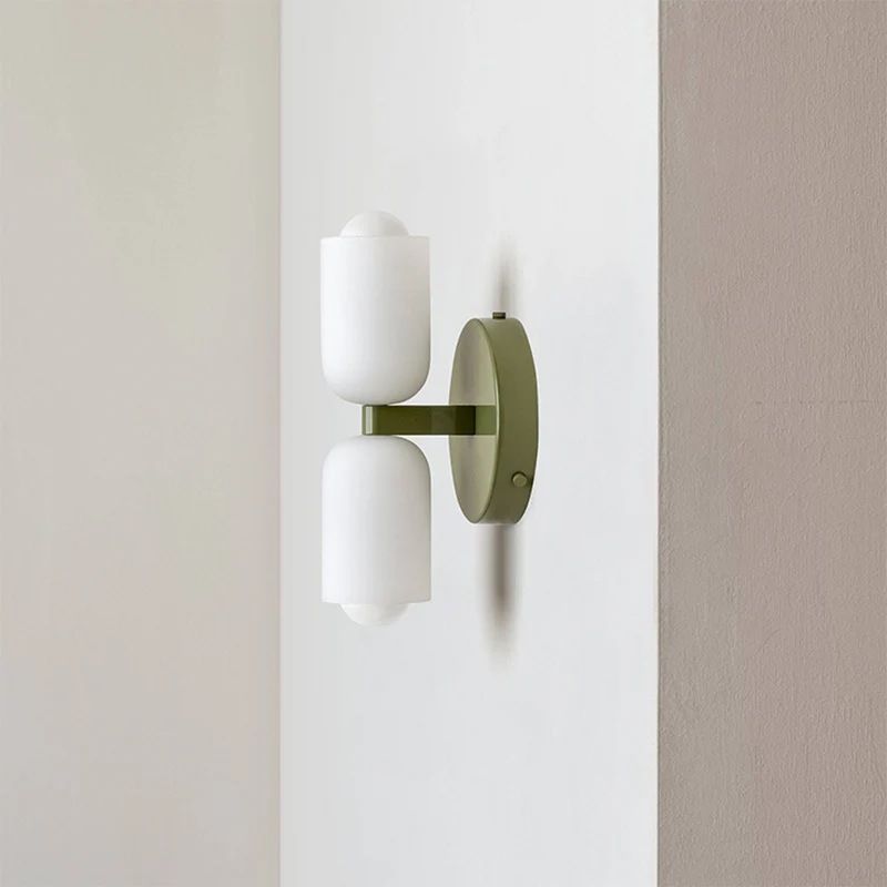 Wandlamp met Dubbele Acryl Kappen – Stijlvolle Up & Down Verlichting voor Hal Slaapkamer Woonkamer Gang | Sansoti