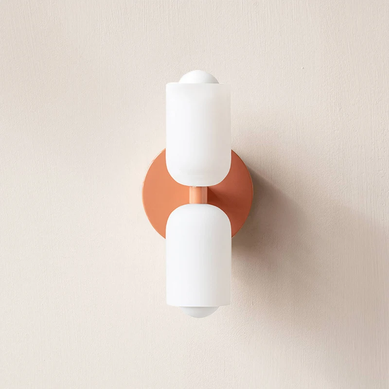 Wandlamp met Dubbele Acryl Kappen – Stijlvolle Up & Down Verlichting voor Hal Slaapkamer Woonkamer Gang | Sansoti