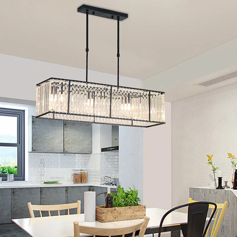 Kristallen Hanglamp Lineair Keukeneiland Eetkamer Plafondverlichting Kroonluchter Scandinavisch Design | Sansoti