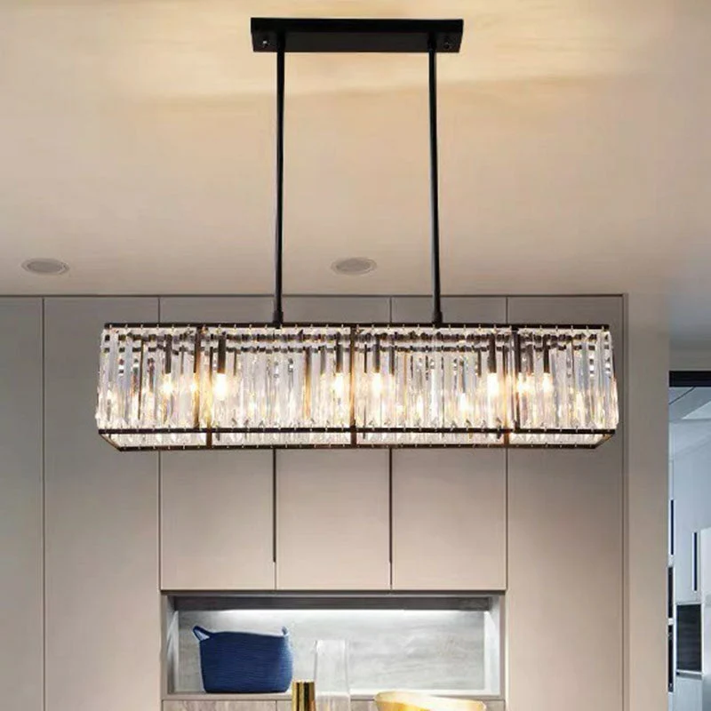 Kristallen Hanglamp Lineair Keukeneiland Eetkamer Plafondverlichting Kroonluchter Scandinavisch Design | Sansoti
