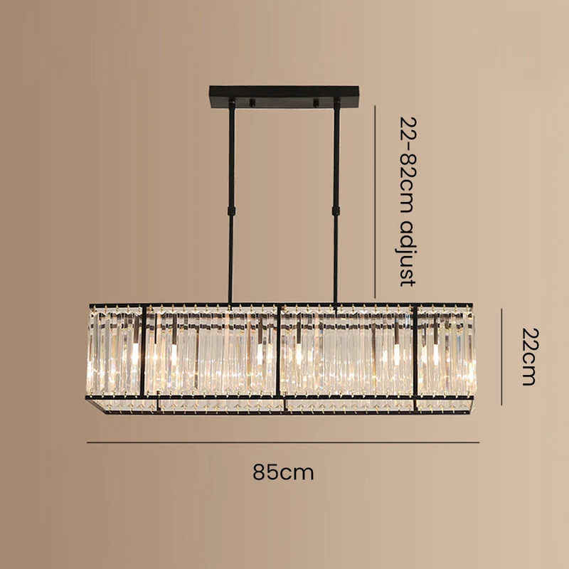 Kristallen Hanglamp Lineair Keukeneiland Eetkamer Plafondverlichting Kroonluchter Scandinavisch Design | Sansoti