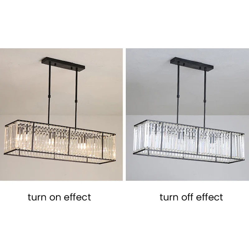 Kristallen Hanglamp Lineair Keukeneiland Eetkamer Plafondverlichting Kroonluchter Scandinavisch Design | Sansoti