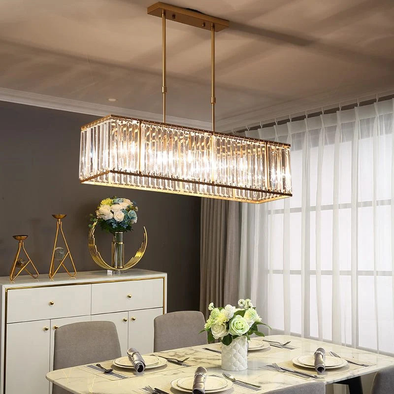 Kristallen Hanglamp Lineair Keukeneiland Eetkamer Plafondverlichting Kroonluchter Scandinavisch Design | Sansoti