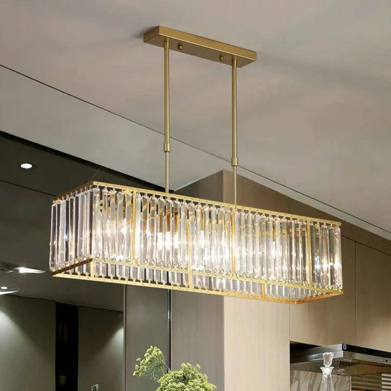 Kristallen Hanglamp Lineair Keukeneiland Eetkamer Plafondverlichting Kroonluchter Scandinavisch Design | Sansoti