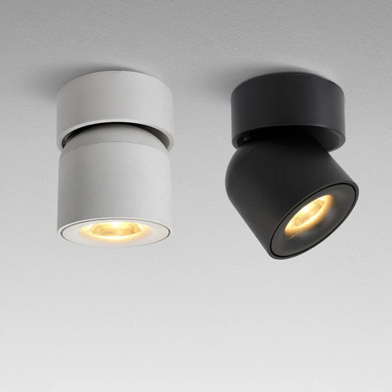 Verstelbare LED Plafondspot Aluminium Zwart Wit Dimbaar voor Woonkamer Keuken Hal Moderne Spot Verlichting | Sansoti