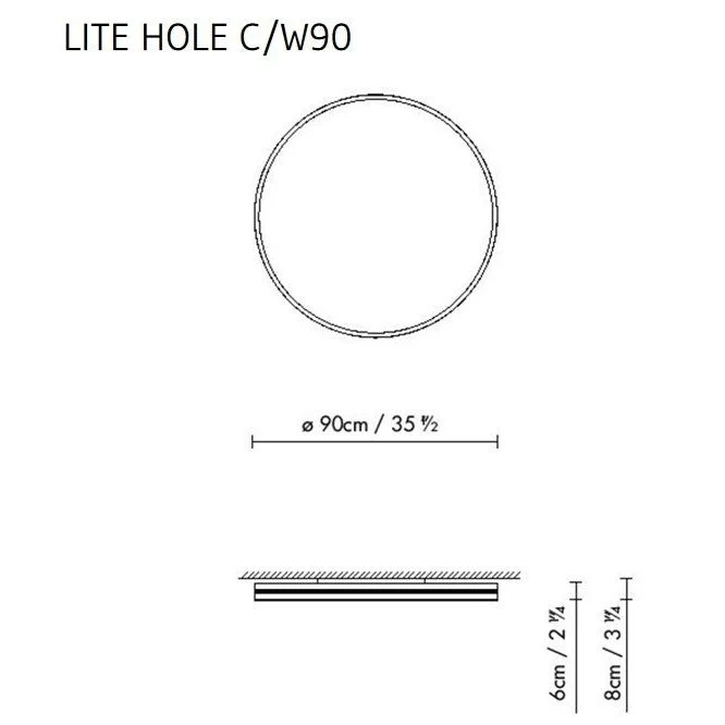 B.Lux - Deckenleuchte LITE HOLE C/W