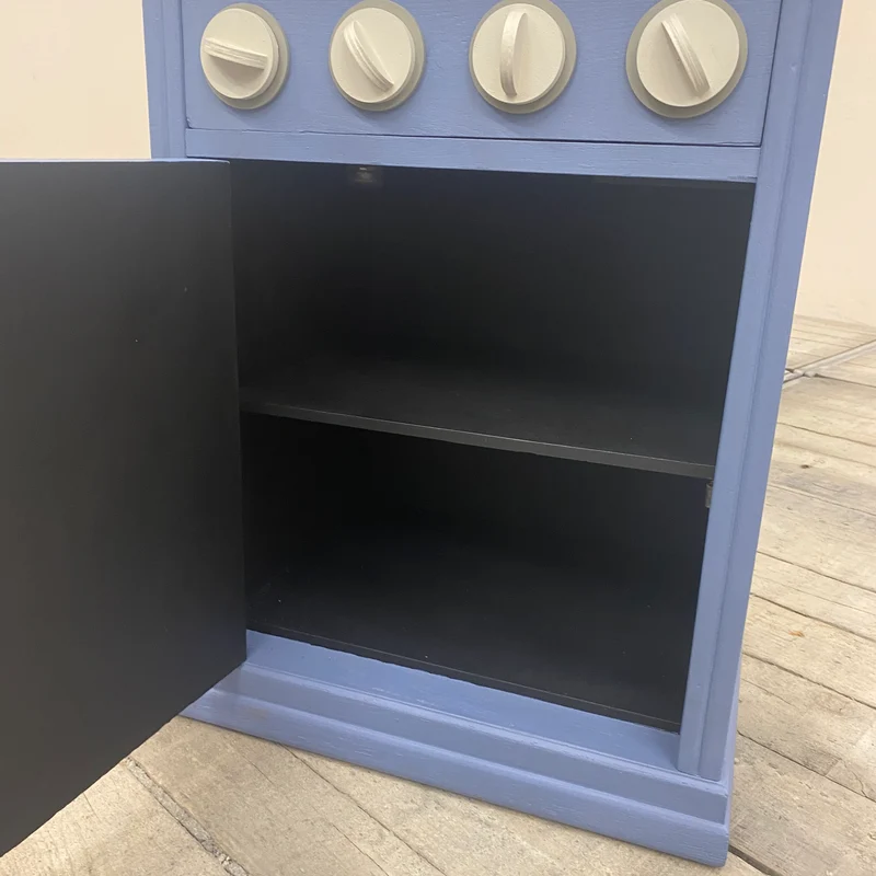 Thomas Klotz Kinderküche Spielküche blau Holz Upcycled
