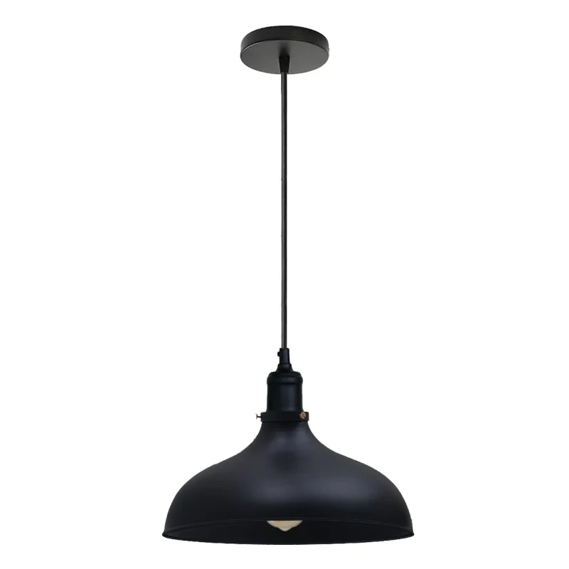 Industrial Schwarz Pendelleuchte E27 Metall 36cm Schirm~2740