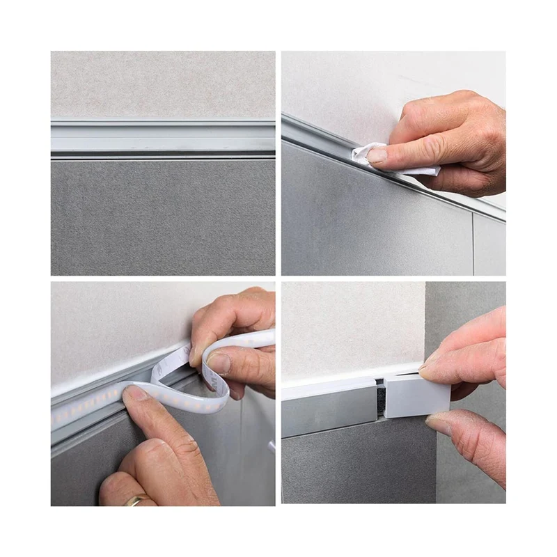 LumiTiles LED Strip 2m Aufbauprofil Top Alu-Eloxiert, Satin