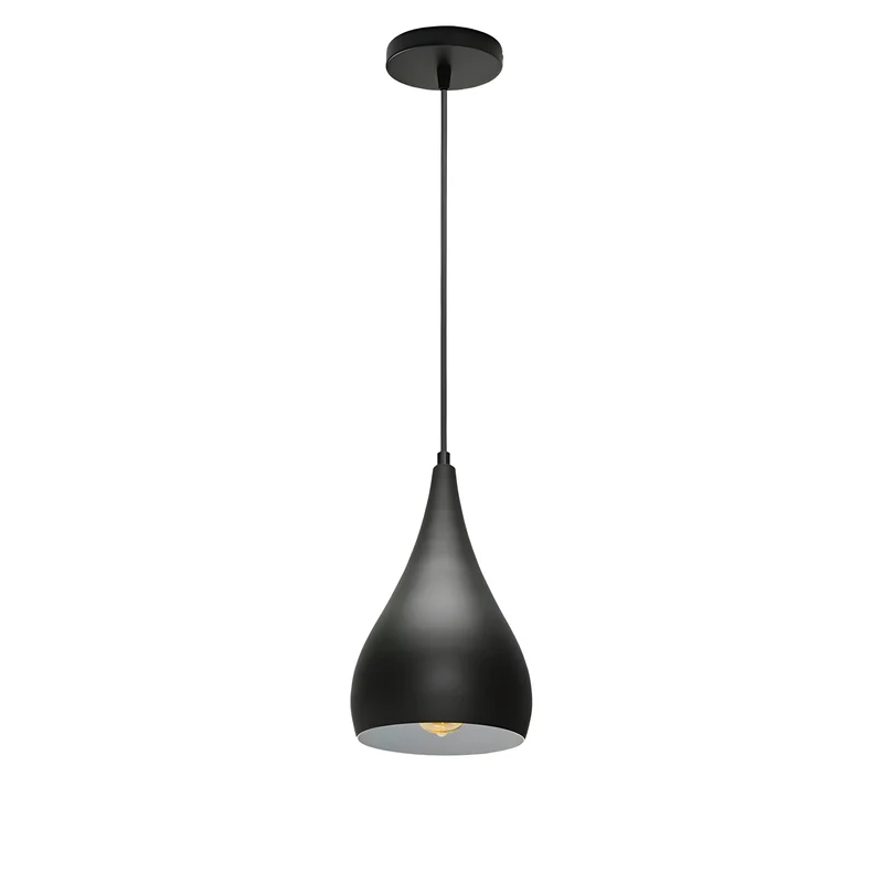 Moderne Pendelleuchte schwarz Metall Hängelampe ~3052