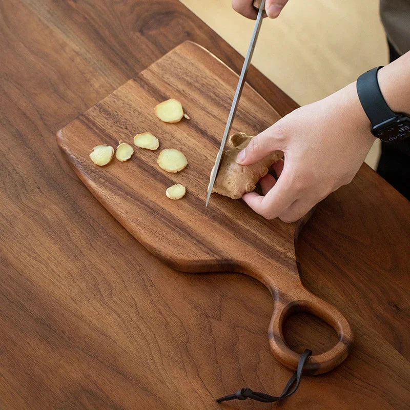 Dubbelzijdige snijplank van notenhout voor keuken serveren en bereiden duurzaam keukenaccessoire hout | Sansoti