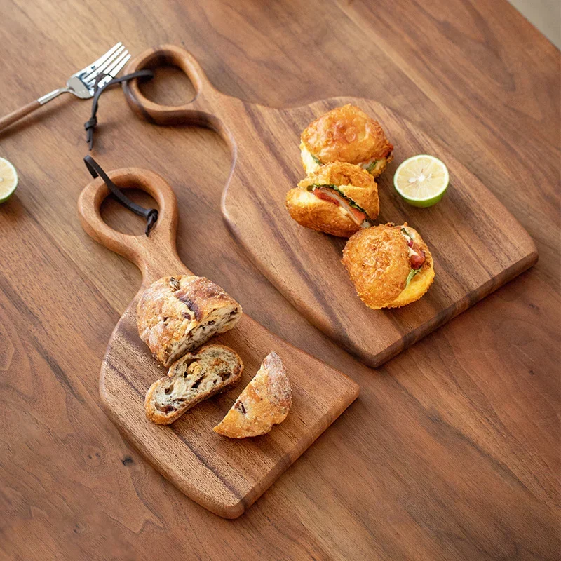 Dubbelzijdige snijplank van notenhout voor keuken serveren en bereiden duurzaam keukenaccessoire hout | Sansoti