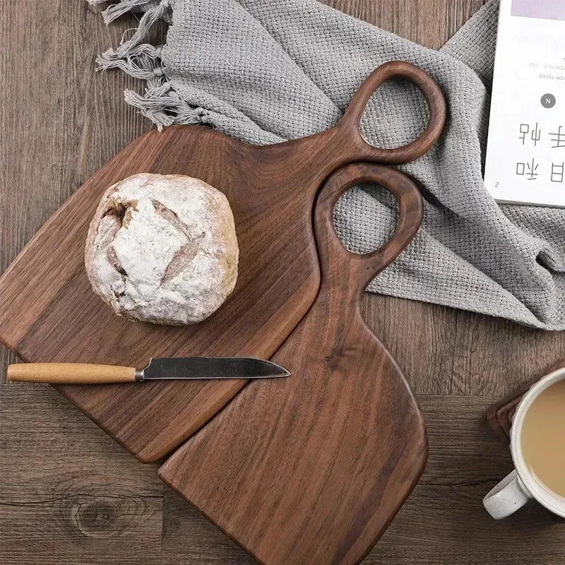 Dubbelzijdige snijplank van notenhout voor keuken serveren en bereiden duurzaam keukenaccessoire hout | Sansoti