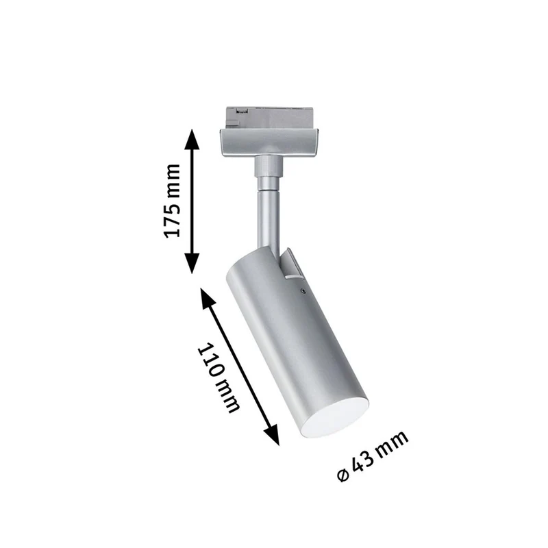 U-Rail LED Schienenspot Tubo Chrom-Matt