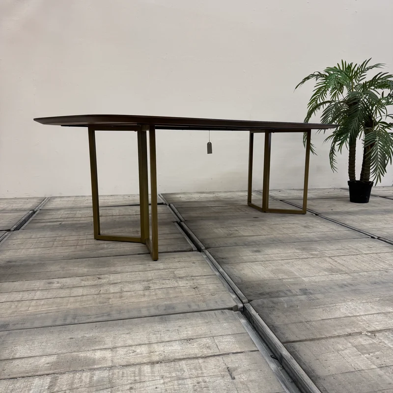 Mace Esstisch Eiche 240cm Massivholz Oval Gold Tisch