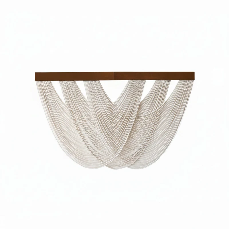 Gemacramed Wandpaneel Boho Katoen 100x60 cm Minimalistische Wandversiering Natuurlijk Textiel Woonkamer | Sansoti