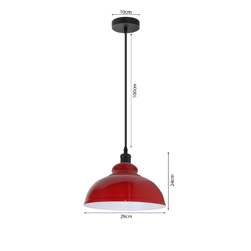Industrie Rot Pendelleuchte | Ø 29cm | E27 ~2957