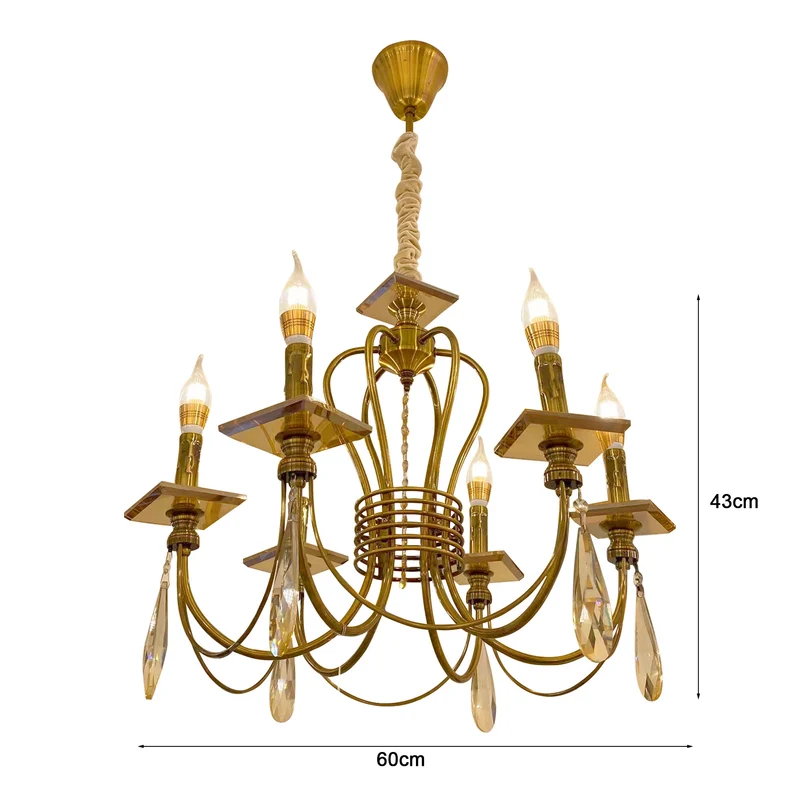 Kronleuchter Kristall goldene Decken Pendelleuchte~2716