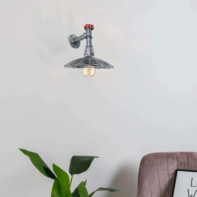 Industrielle Wandleuchte Innen | Rohr Design Wandlampe E27~2298