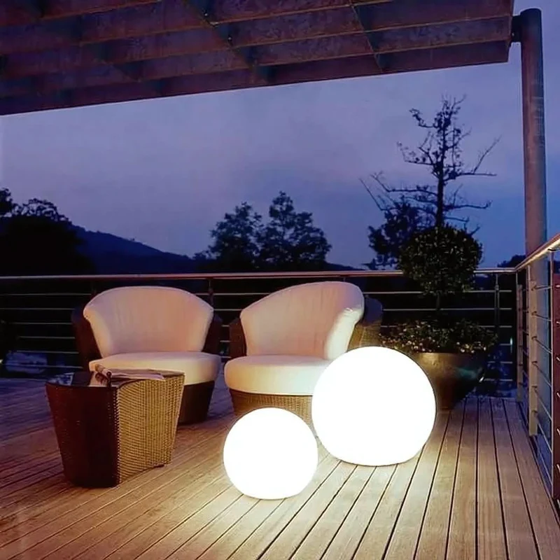 Oplaadbare LED Sfeerbol 16 Kleuren Waterdicht IP65 Draadloos Verlichting voor Binnenshuis Terras en Tuin | Sansoti