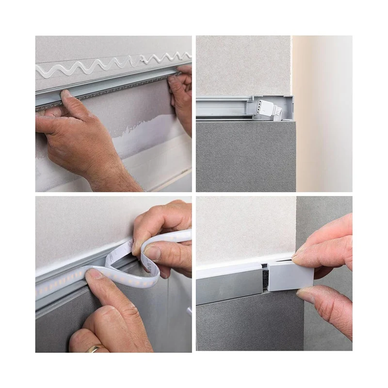 LumiTiles LED Strip Einbauprofil Top 2m Alu-Eloxiert Satin