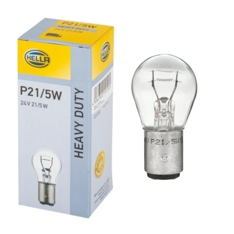 Hella 24 V 21/5 W SBC Brems- und Rückleuchtenbirnen mit versetztem Sockel / Nr. 294/334 / 10er-Pack
