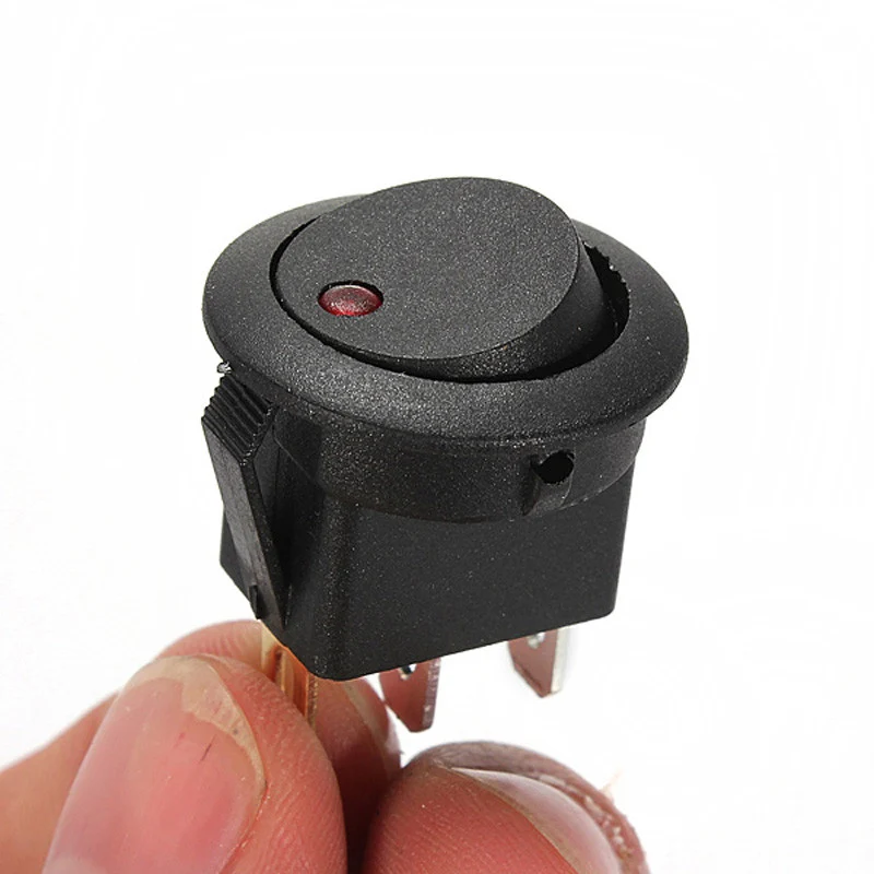 Runder Wippschalter mit LED