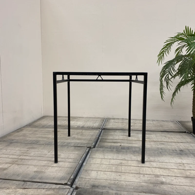 Stehtisch schwarz Glas Eisen Tisch 90x90 eckig Gebraucht